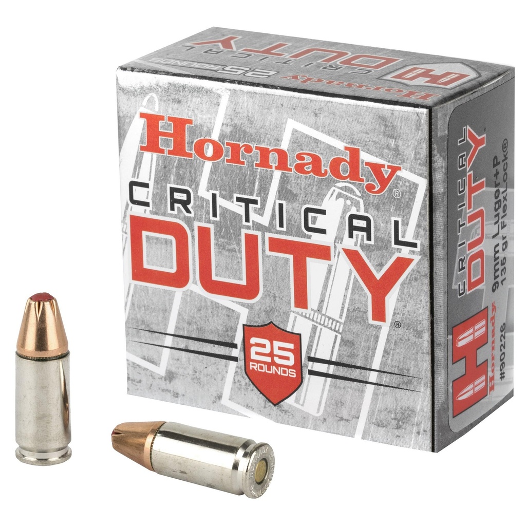 Hornady Critical Duty 9mm Ammunition | 135Gr+P